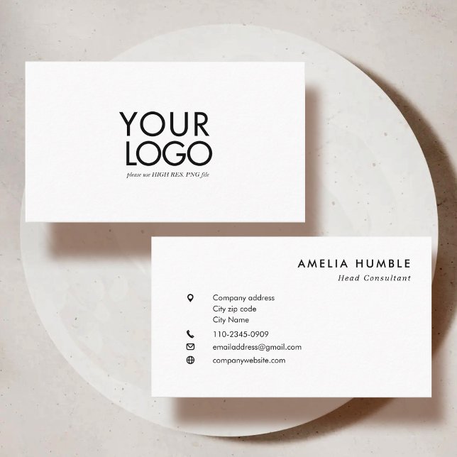 Modèle de carte de visite moderne avec logo person (Créateur téléchargé)