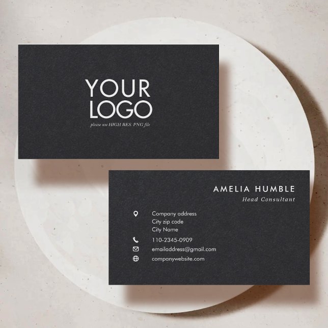 Modèle de carte de visite moderne avec logo person (Créateur téléchargé)