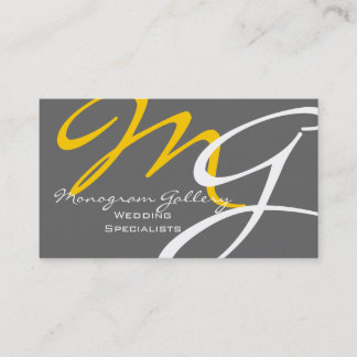 Modèle de carte de visite moderne gris jaune