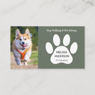 Modèle de carte de visite modifiable photo chien c