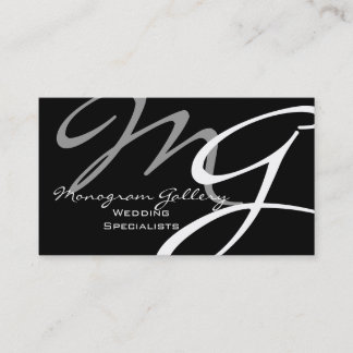 Modèle de carte de visite Monogramme moderne