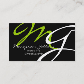 Modèle de carte de visite Monogramme moderne