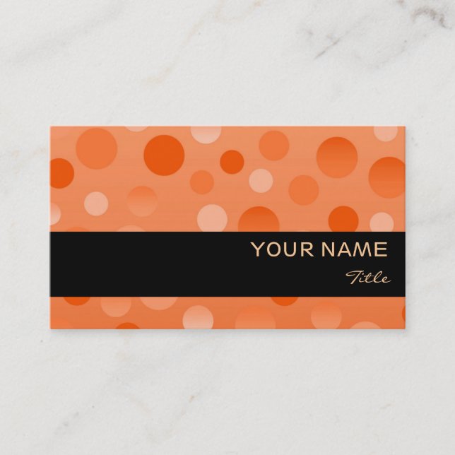 Modèle de carte de visite Orange Fizz bande noire (Devant)