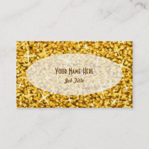 Modèle de carte de visite ovale Glitz "Gold"