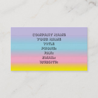 Modèle de carte de visite Pastel