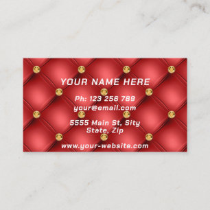Modèle de carte de visite personnalisée Red Gold D