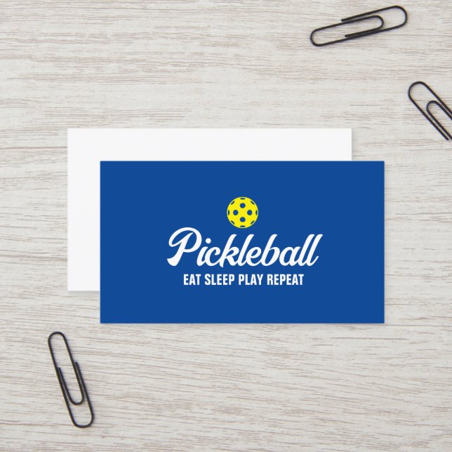 Modèle de carte de visite Pickleball trainer (Devant/Arrière en situation)