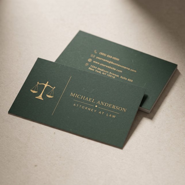 Modèle de carte de visite pour avocat de luxe (Créateur téléchargé)