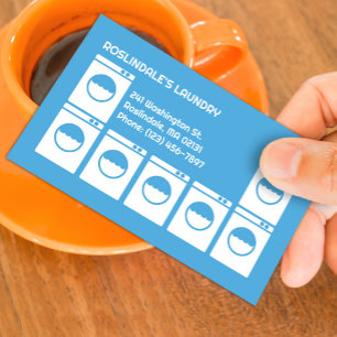 Modèle de carte de visite pour blanchisserie Laund