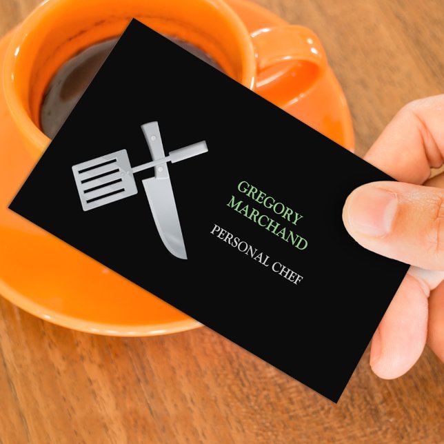 Modèle de carte de visite pour chef privé (Créateur téléchargé)