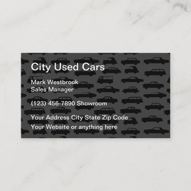 Modèle de carte de visite pour concessionnaire de  (Devant)