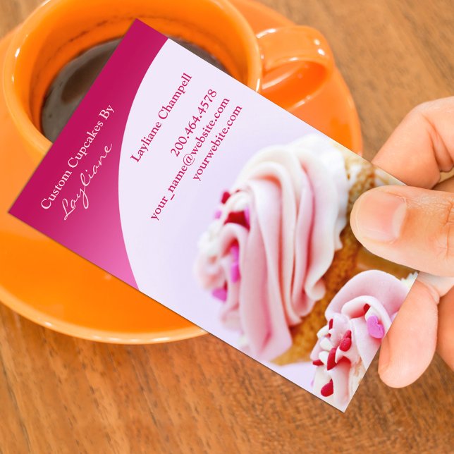Modèle de carte de visite pour cupcake de boulange (Créateur téléchargé)