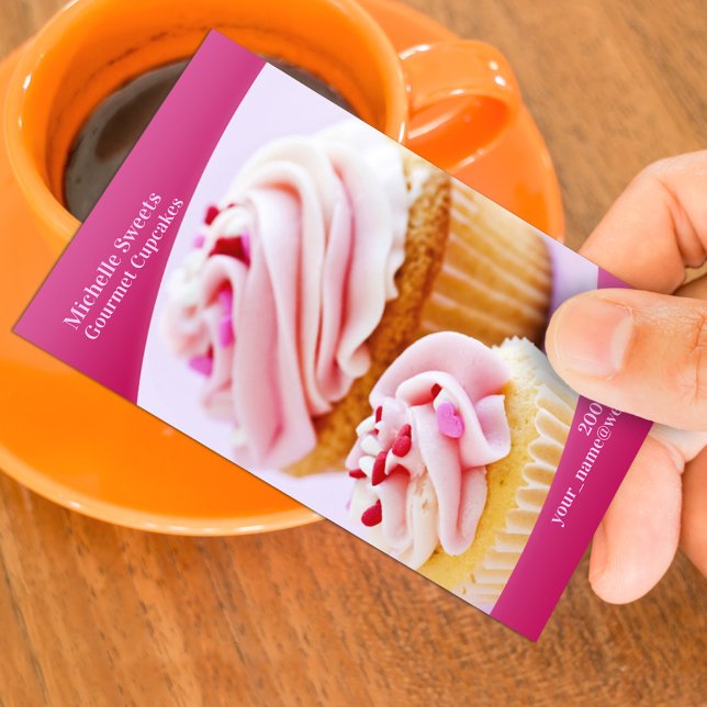 Modèle de carte de visite pour Cupcakes de boulang (Créateur téléchargé)