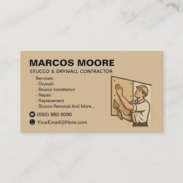 Modèle de carte de visite pour entreprise de clois (Devant)