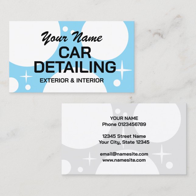 Modèle de carte de visite pour entreprise de detai (Devant / Derrière)