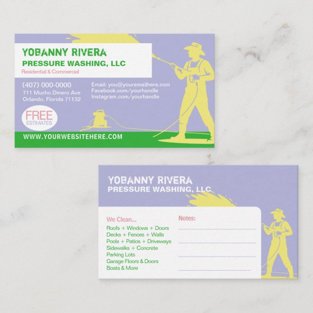 Modèle de carte de visite pour entreprise de netto (Devant / Derrière)