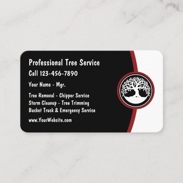 Modèle de carte de visite pour entreprise de servi (Devant)