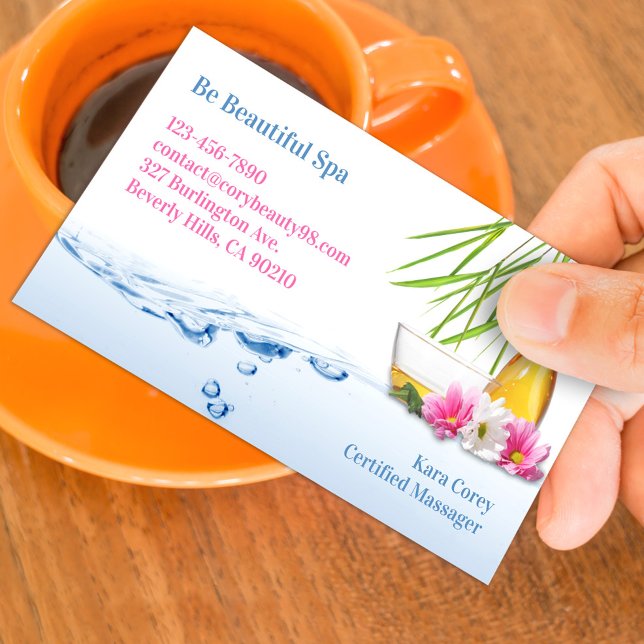 Modèle de carte de visite pour entreprise de Spa N (Créateur téléchargé)