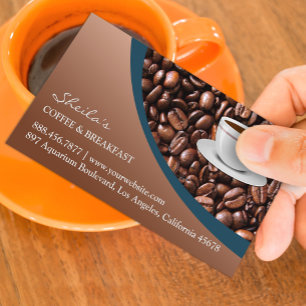 Modèle de carte de visite pour grains de café