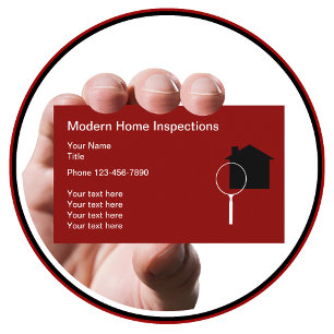 Modèle de carte de visite pour inspection de maiso