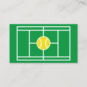 Modèle de carte de visite pour instructeur de tenn