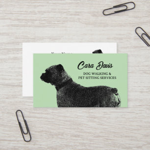 Modèle de carte de visite pour la marche des chien