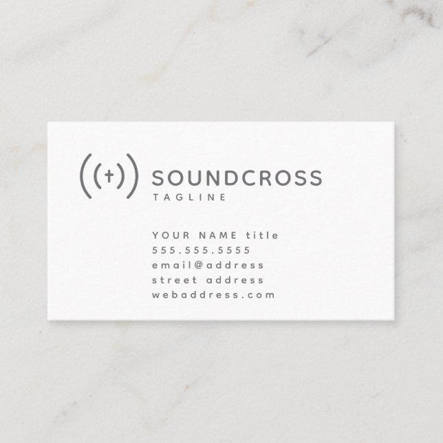 Modèle de carte de visite pour le logo croix et so (Devant)