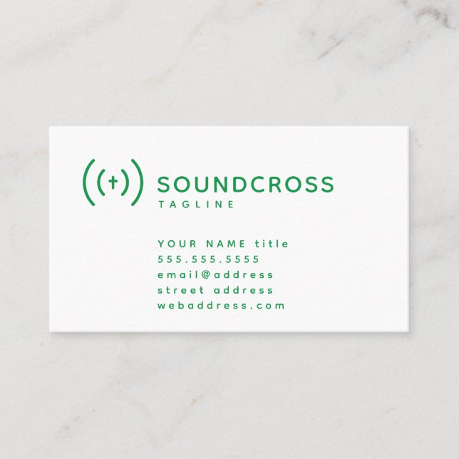Modèle de carte de visite pour le logo croix et so (Devant)