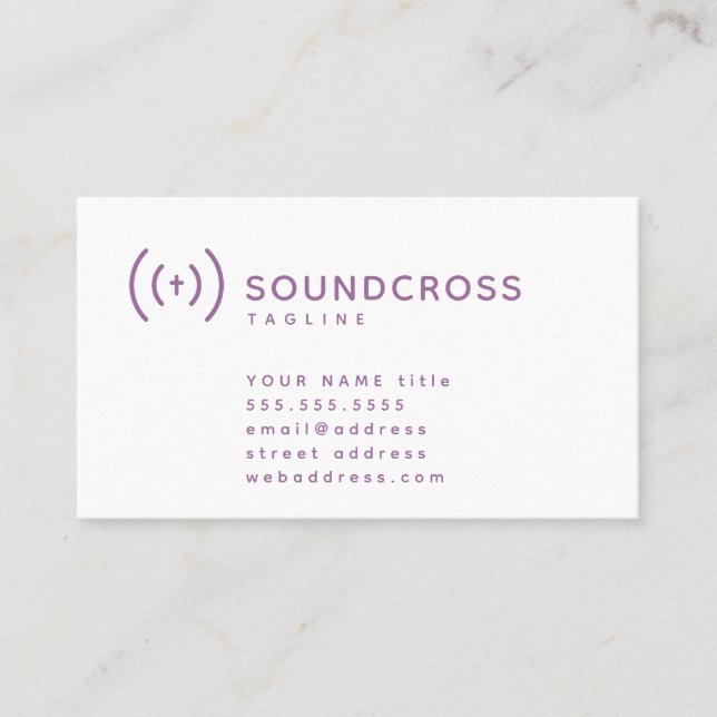 Modèle de carte de visite pour le logo croix et so (Devant)