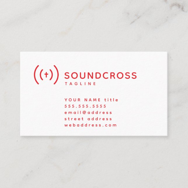 Modèle de carte de visite pour le logo croix et so (Devant)