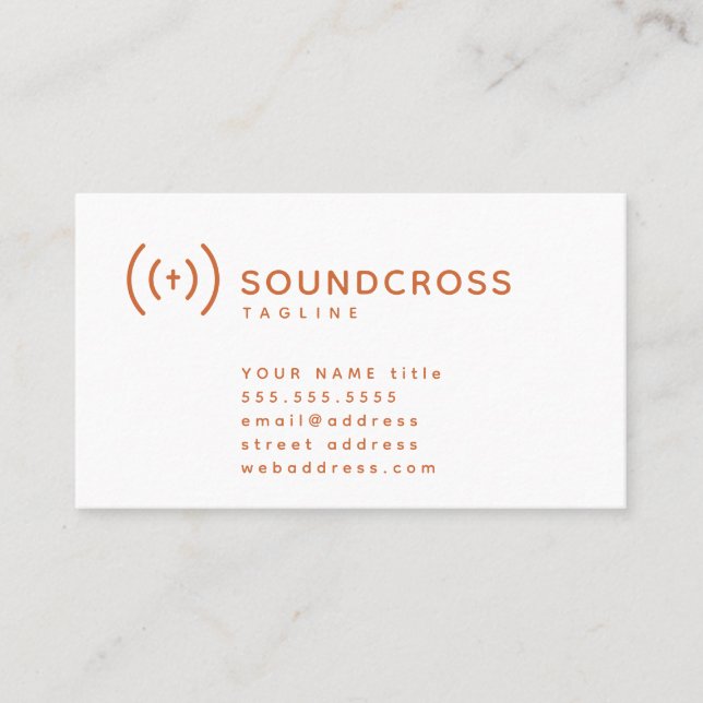 Modèle de carte de visite pour le logo croix et so (Devant)
