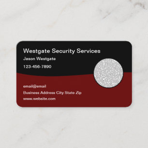 Modèle de carte de visite pour les services de séc