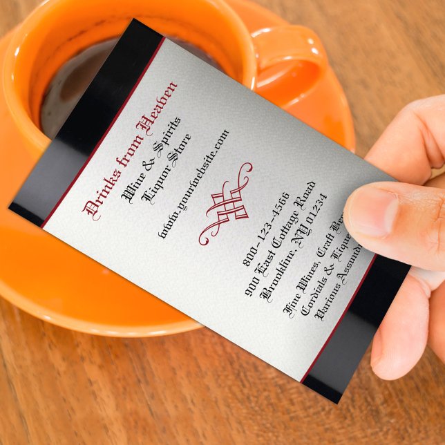 Modèle de carte de visite pour magasin de vin et s (Créateur téléchargé)