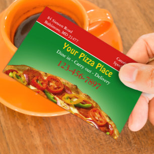 Modèle de carte de visite pour pizza