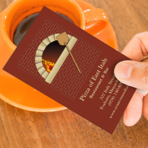 Modèle de carte de visite pour pizzeria et boulang