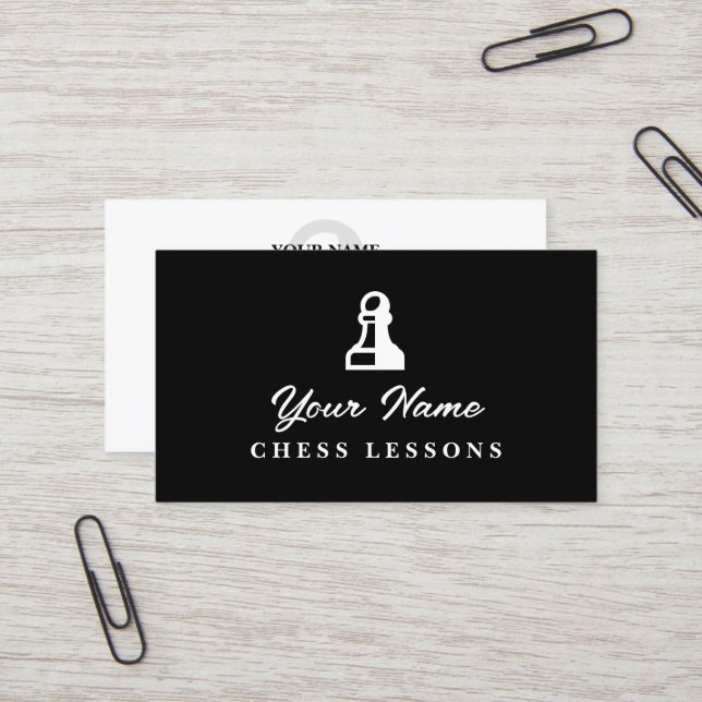 Modèle de carte de visite pour professeur de leçon (Devant/Arrière en situation)