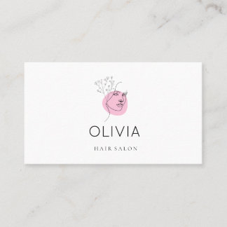 Modèle de carte de visite pour salon de femmes élé