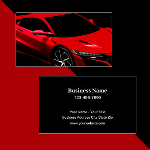 Modèle de carte de visite pour services automobile