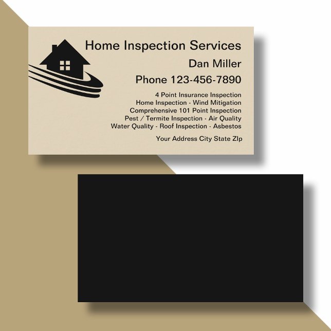 Modèle de carte de visite pour services d'inspecti (Créateur téléchargé)