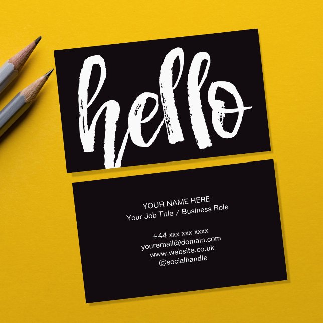 Modèle de carte de visite professionnelle Hello pe (Créateur téléchargé)