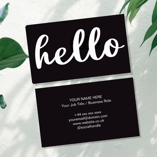 Modèle de carte de visite professionnelle Hello pe (Créateur téléchargé)