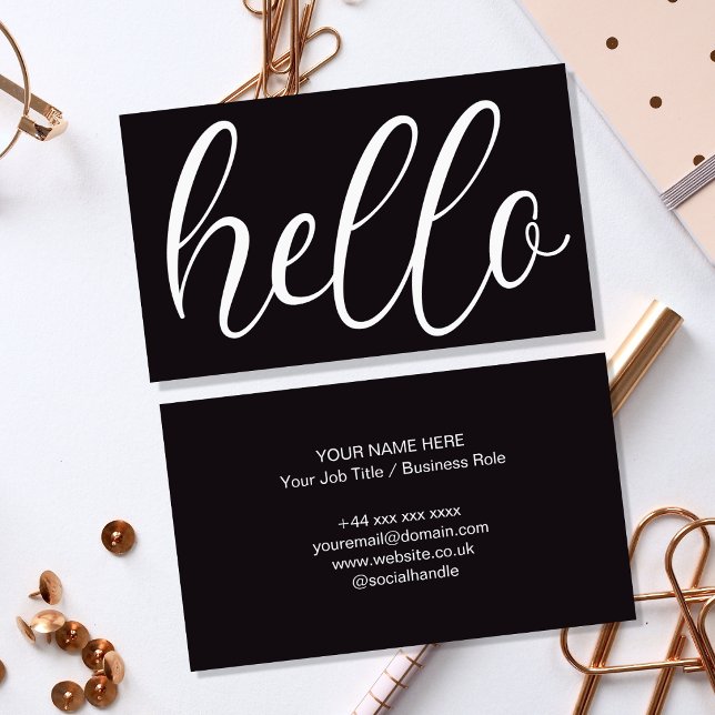 Modèle de carte de visite professionnelle Hello pe (Créateur téléchargé)