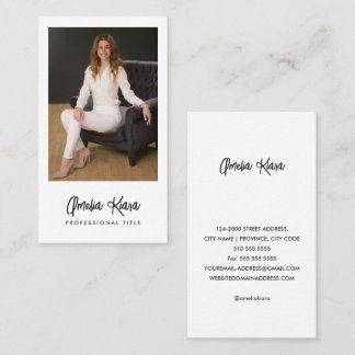 Modèle de carte de visite professionnelle photo