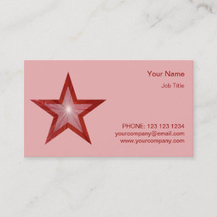 Modèle de carte de visite Red Star côté étoile ros