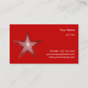 Modèle de carte de visite Red Star côté étoile rou