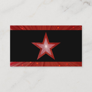 Modèle de carte de visite Red Star rayures noir