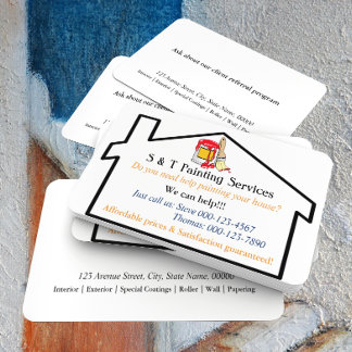 Modèle de carte de visite Services de peinture mai