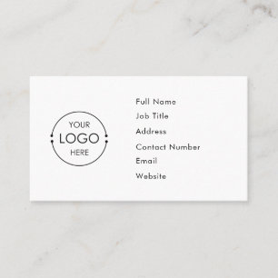 Modèle de carte de visite simple Logo personnalisé