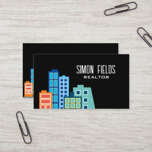 Modèle de carte de visite skyline Realtor