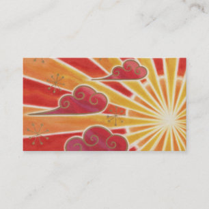 Modèle de carte de visite Sunset rouge retour